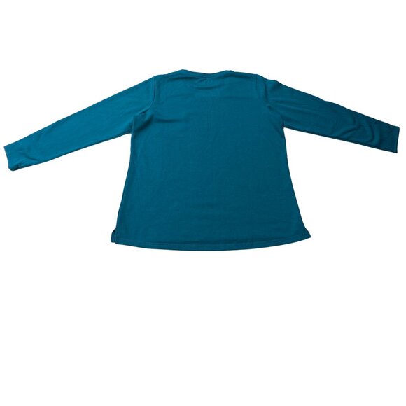⚡💤 Hanes Comfort Sleep Long Sleeve Top  Teal  Size M  NWT - Picture 3 of 5